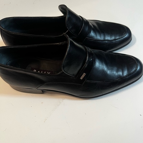 Bally Baltoro Parawet LOGO Style Black Leather Loafers Sz 9US Men Switzerland main image 12